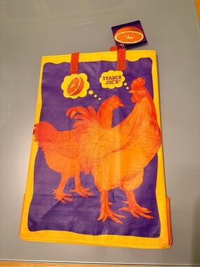 Trader Joe's rare Chicken Tote Bag NWT